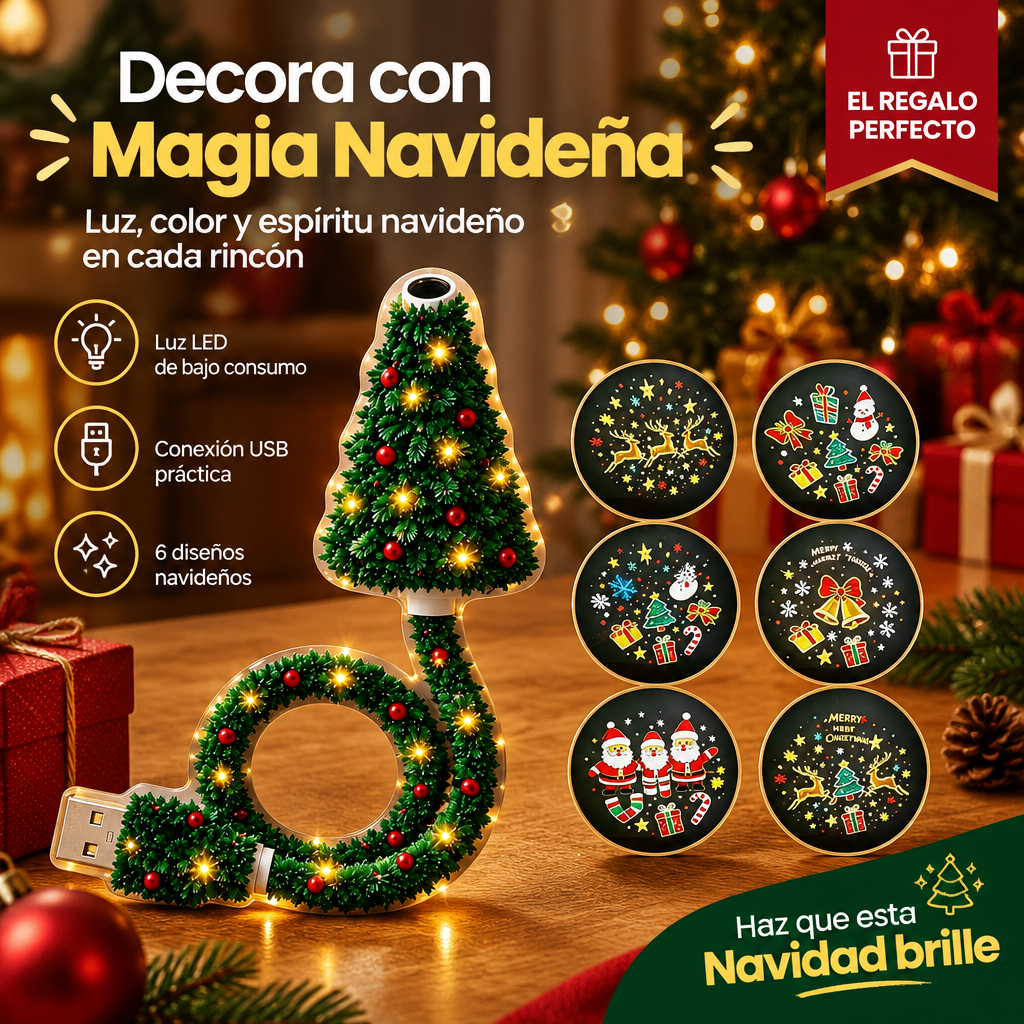 PROYECTOR ARBOL DE NAVIDAD USB [PV1-WHATSAPP-HYPEIMPORTS]